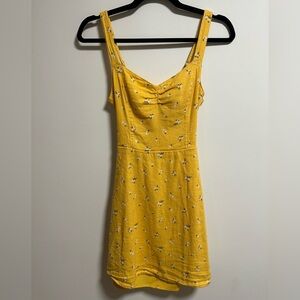 Hollister Yellow Floral Midi Dress